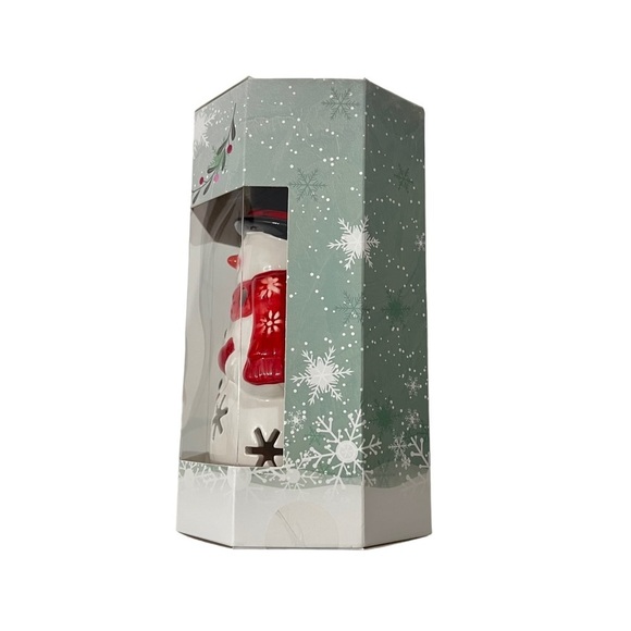 Yankee Candle Snowman 2022 Luminary Tea Light Candle Holder & Tea Lights NIP - Picture 2 of 8